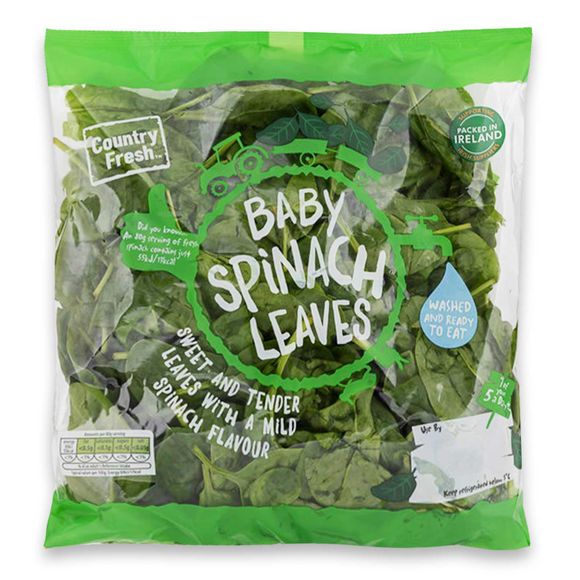 Baby Spinach Leaves 90g Country Fresh